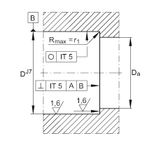 推力角接觸球軸承 ZKLN1545-2RS-PE, 增加公差，雙向，兩側唇密封