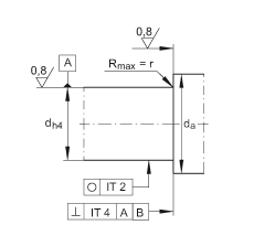 推力角接觸球軸承 ZKLF50115-2RS-2AP, 配對(duì)，雙向，螺釘安裝，兩側(cè)唇密封