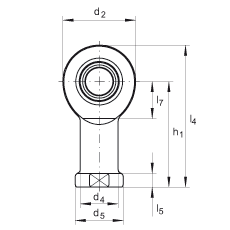 桿端軸承 GIR10-DO, 根據(jù) DIN ISO 12 240-4 標準，帶右旋內(nèi)螺紋，需維護