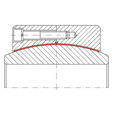大的關(guān)節(jié)軸承 GE560-DW-2RS2, 根據(jù) DIN ISO 12 240-1 標(biāo)準(zhǔn), 免維護(hù)，兩側(cè)密封