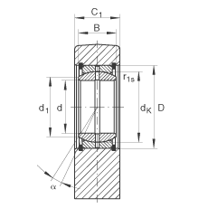 液壓桿端軸承 GF90-DO, 根據(jù) DIN ISO 12 240-4 標(biāo)準(zhǔn)，帶焊接面，需維護(hù)