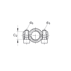 液壓桿端軸承 GIHNRK12-LO, 根據(jù) DIN ISO 12 240-4 標(biāo)準(zhǔn)，帶右旋螺紋夾緊裝置，需維護(hù)