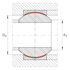 關(guān)節(jié)軸承 GE18-PW, 根據(jù) DIN ISO 12 240-1 標(biāo)準(zhǔn)，尺寸系列 K，免維護(hù)