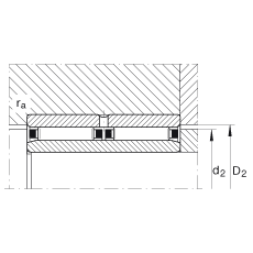 滾針軸承 NAO30X45X26-ZW-ASR1, 無擋邊，雙列