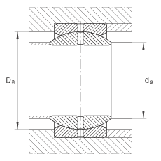 關(guān)節(jié)軸承 GE25-ZO, 根據(jù) DIN ISO 12 240-1 標(biāo)準(zhǔn)，英制尺寸，需維護(hù)