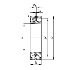 調(diào)心滾子軸承 23144-B-K-MB, 根據(jù) DIN 635-2 標準的主要尺寸, 錐孔，錐度 1:12